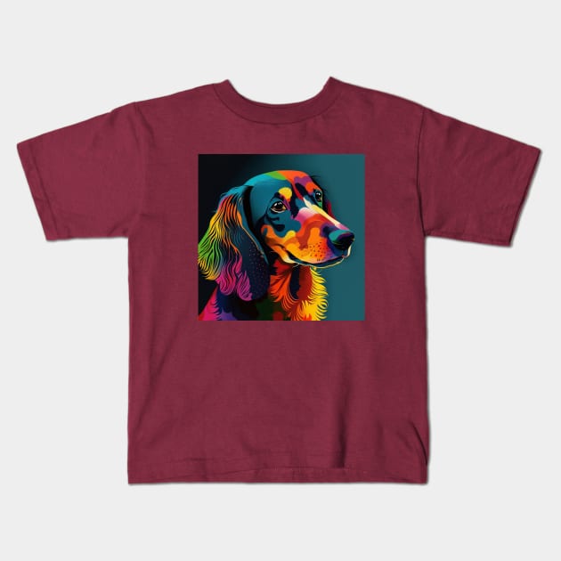 Pop Art Dachshund Dog Kids T-Shirt by Star Scrunch